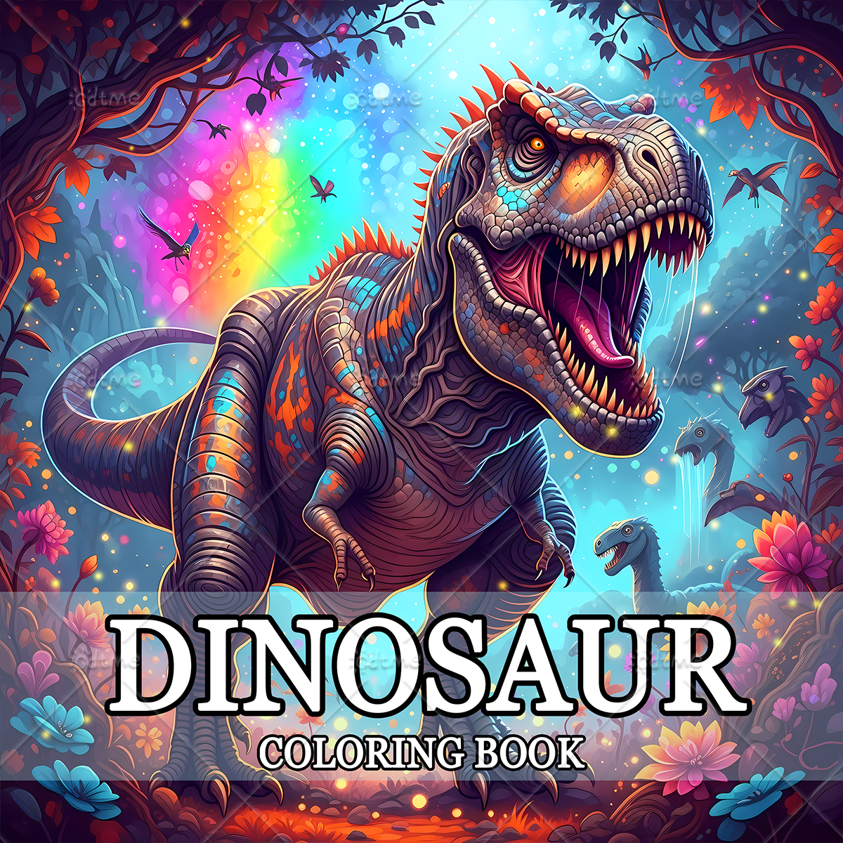 Art Craft Dinosaur - DINOSAUR Coloring Book Adult Relieve Stress