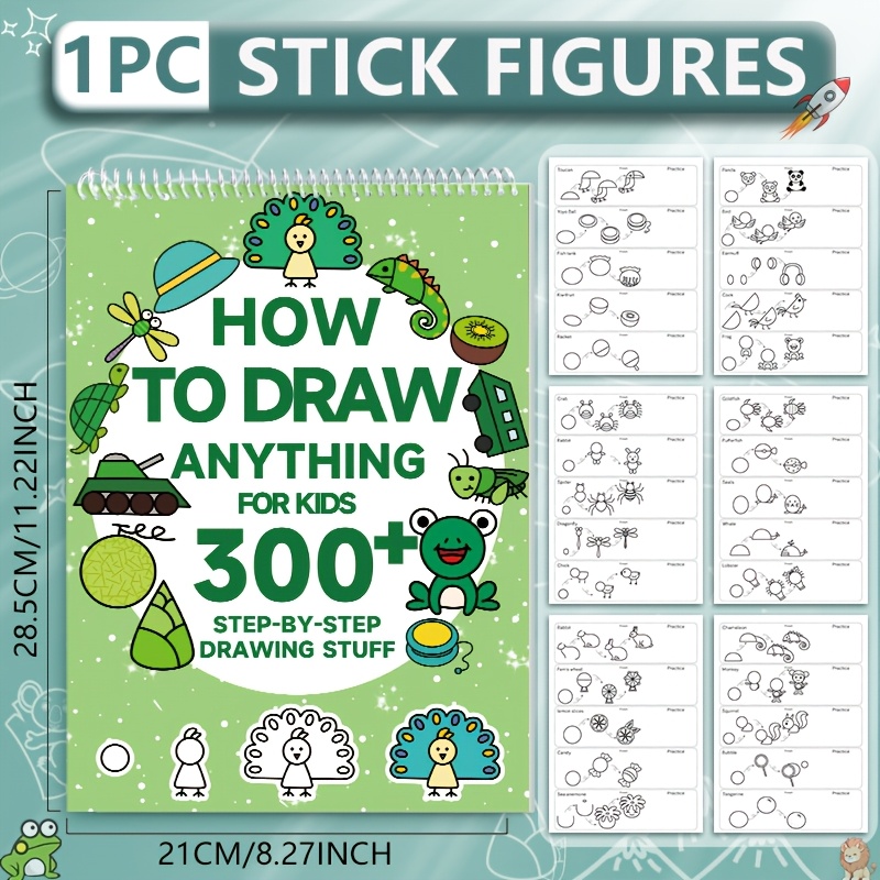 Art Craft Dinosaur - 300+ Step-by-Step 1pc Green Stick Figure