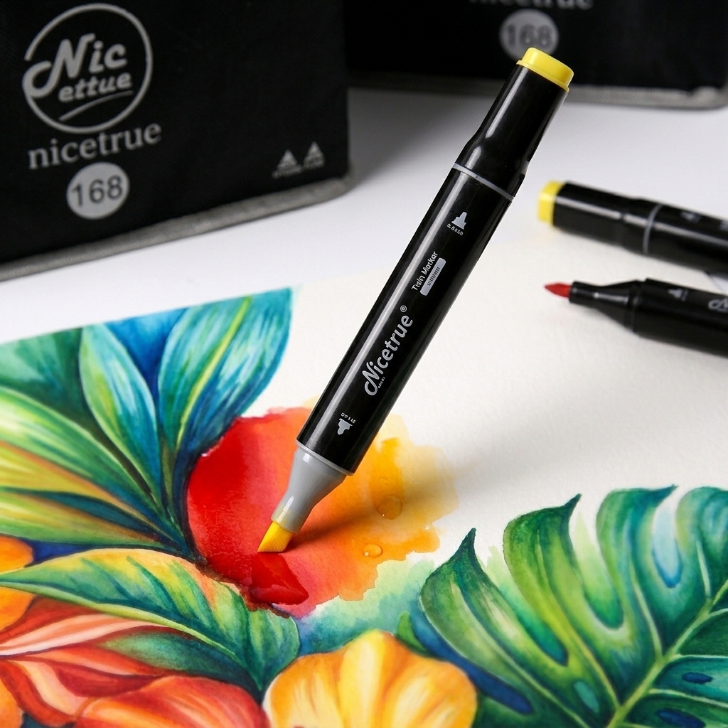 Alcohol Ink Set - Nicetrue Two-Tip Art Design Markers Alcohol-based