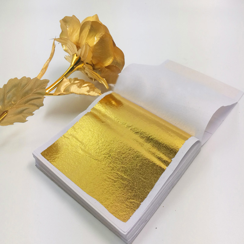 Art Craft Leaves - 100pcs Imitation Gold Sliver Leaf Foil