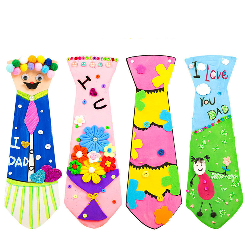 Art And Craft For Father'S Day - 5Pcs Wooden Necktie Fathers Day Craft