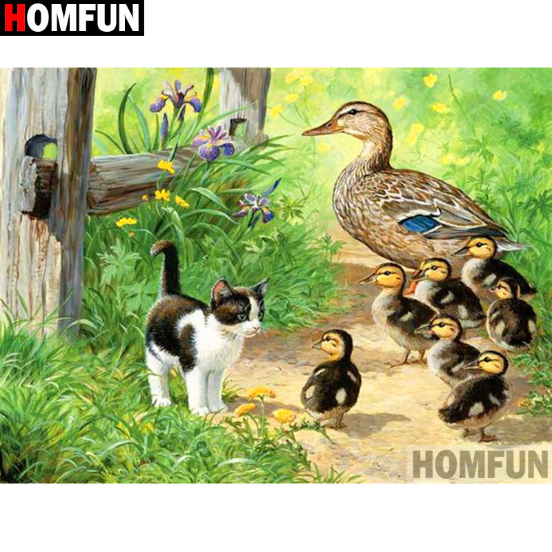 Art Craft Duck - HOMFUN Full Square/Round Drill 5D DIY