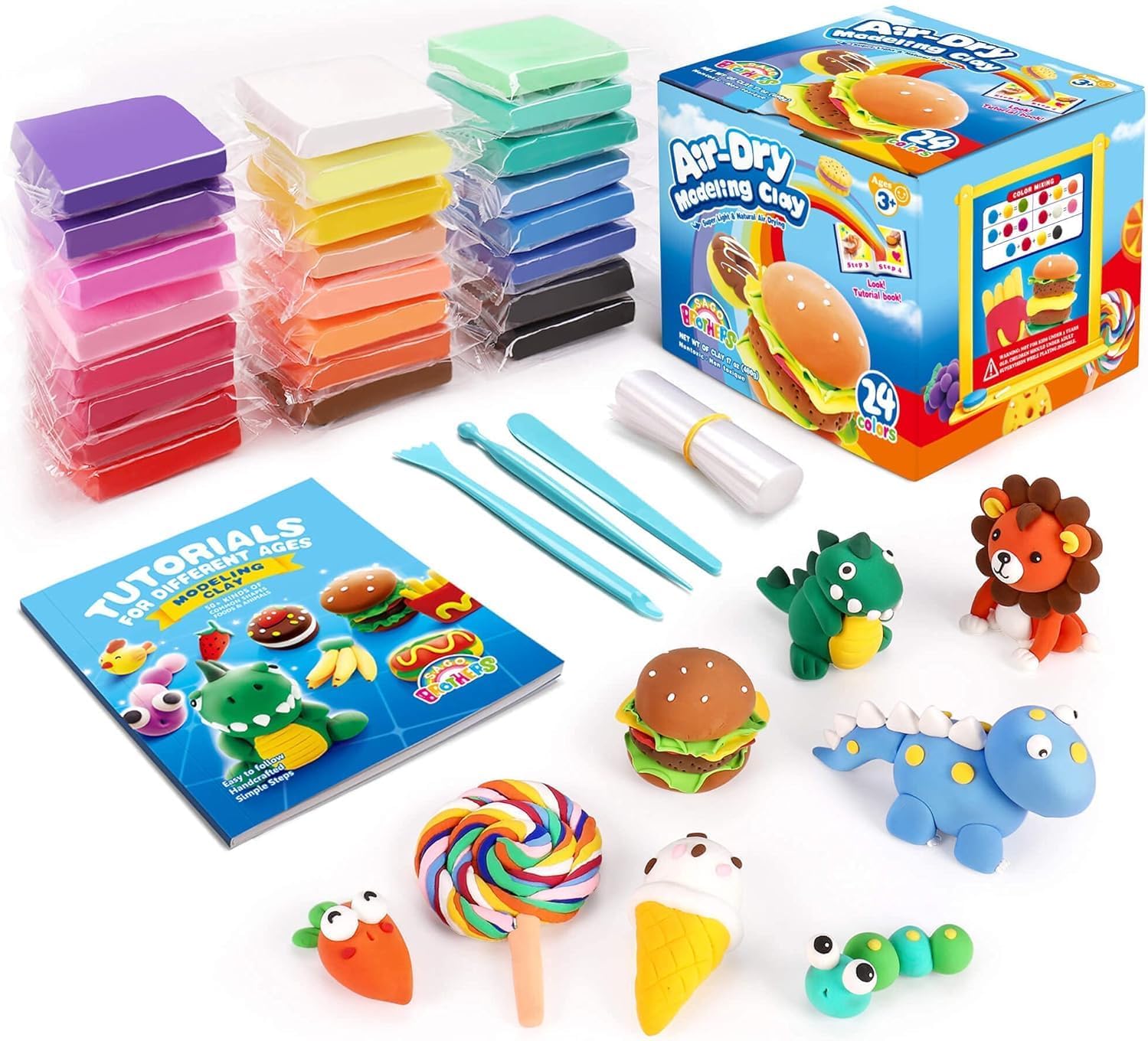 Air Dry Clay - 24 Colors Air Dry Clay Kit
