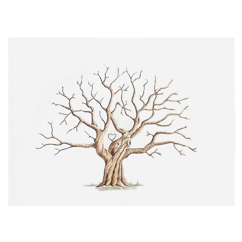 Art Craft Love - Wedding Fingerprint Tree Painting Loved Birds