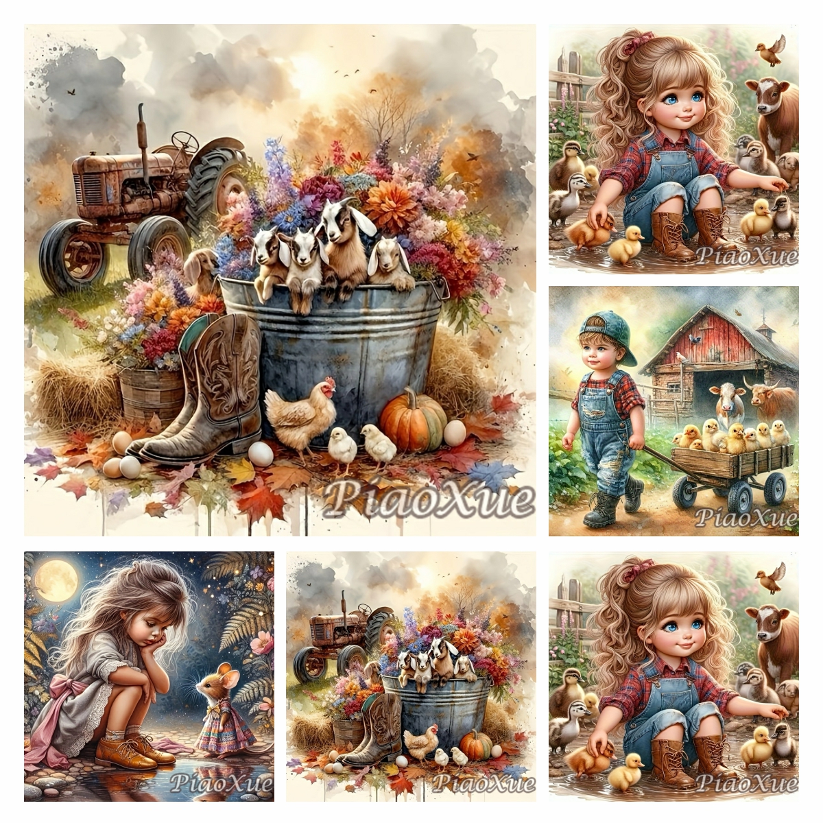 Art Craft Duck - Farm Animal Diamond Painting Kit Cute