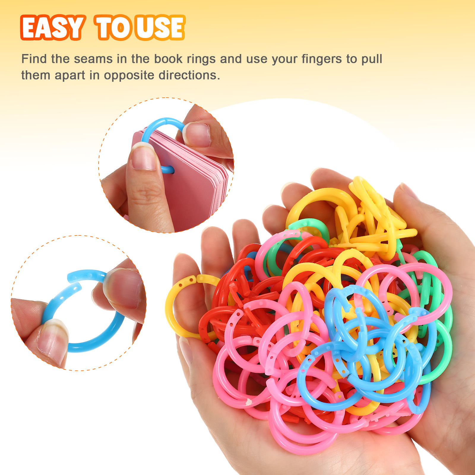 120Pcs Binding Rings Plastic B - огляд і ціна Art Craft Books