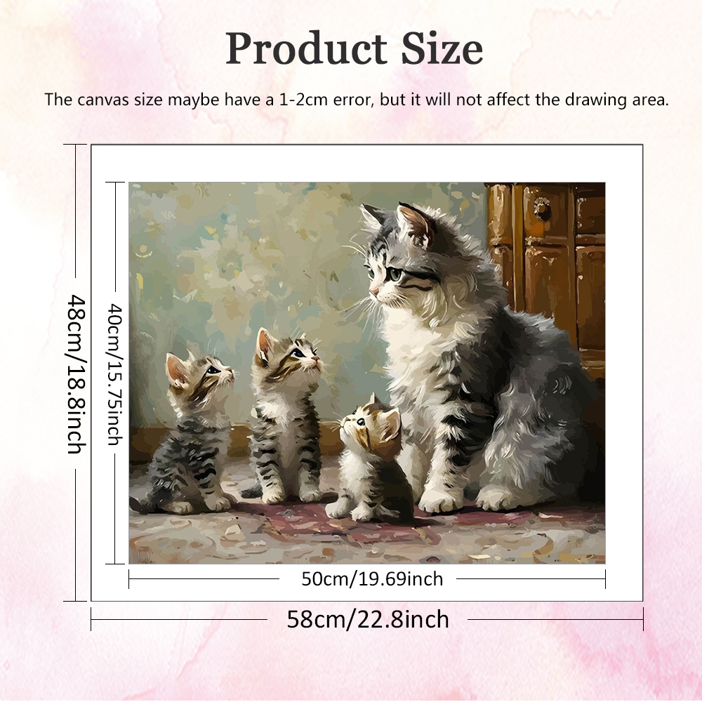 DIY Digital Oil Painting Cat K - огляд і ціна Art Craft Cat