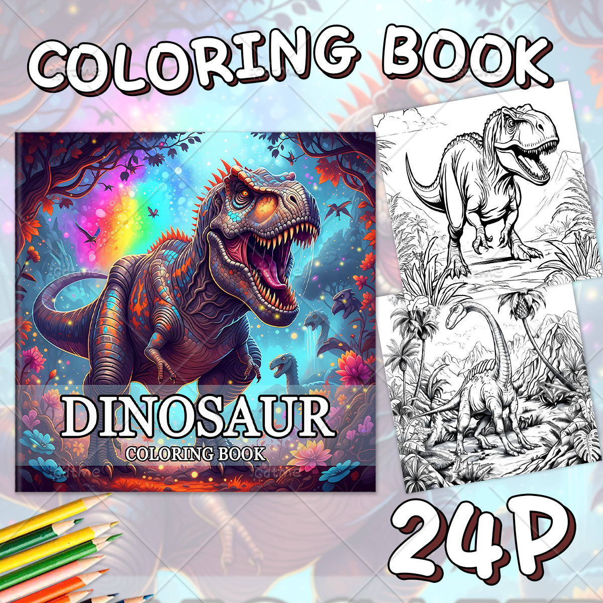 DINOSAUR Coloring Book Adult R - огляд і ціна Art Craft Dinosaur