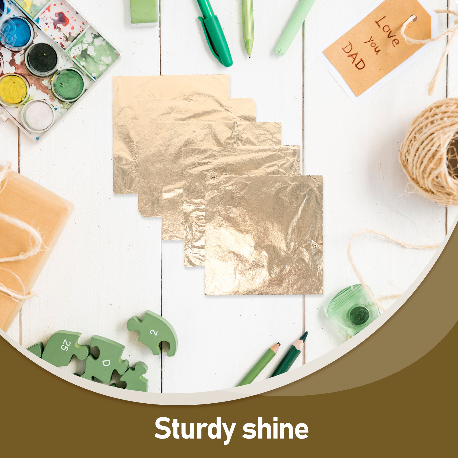 100 Sheets Gold Foil Sheets 14 - огляд і ціна Art Craft Leaves