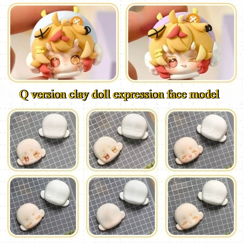 Q Version Doll Face Silicone M - огляд і ціна Air Dry Clay