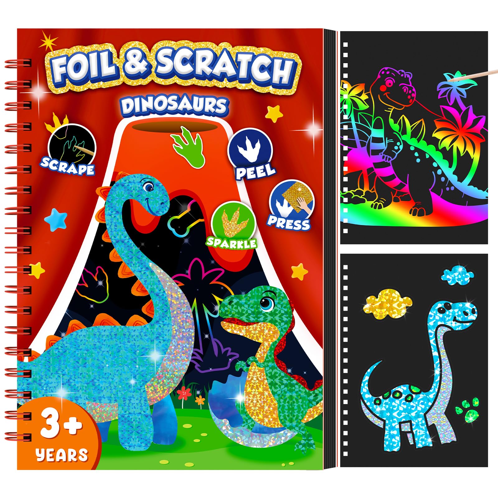 Dinosaur Scratch Art Book for  - огляд і ціна Art Craft Dinosaur