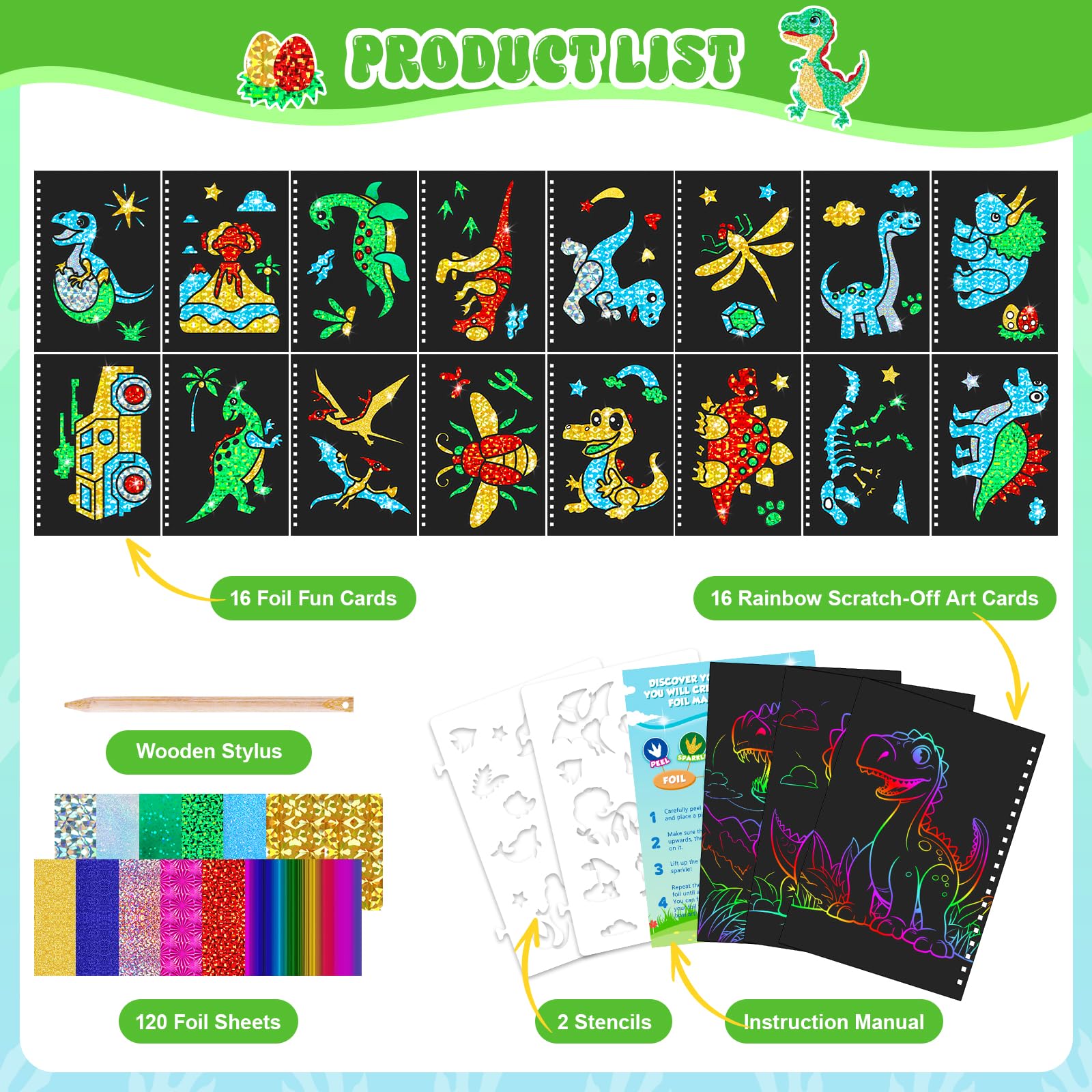 Dinosaur Scratch Art Book for  - огляд і ціна Art Craft Dinosaur