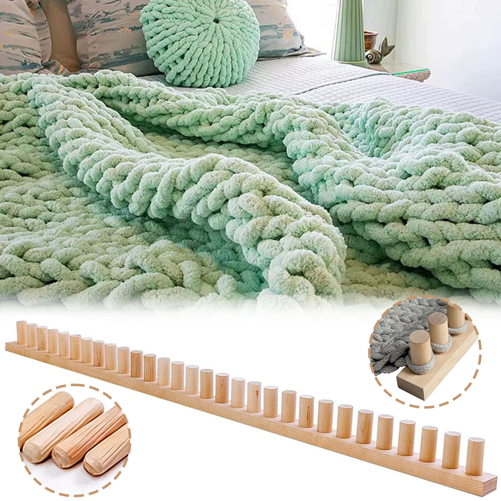 Wooden Loom Frame,Chunky Yarn  - огляд і ціна Loom Weaving Frame