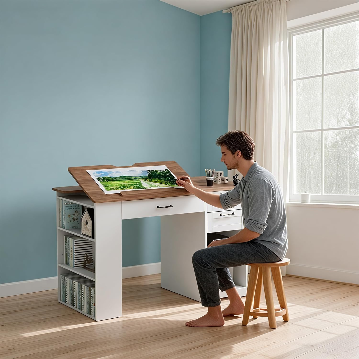 Drafting Table with Storage Ca - огляд і ціна Art Craft & Architecture