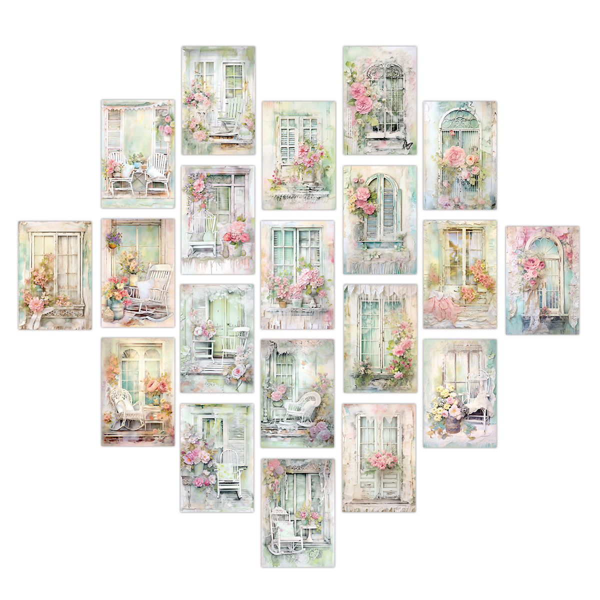 20pcs Vintage Floral Art Colla - огляд і ціна Art Craft Gallery