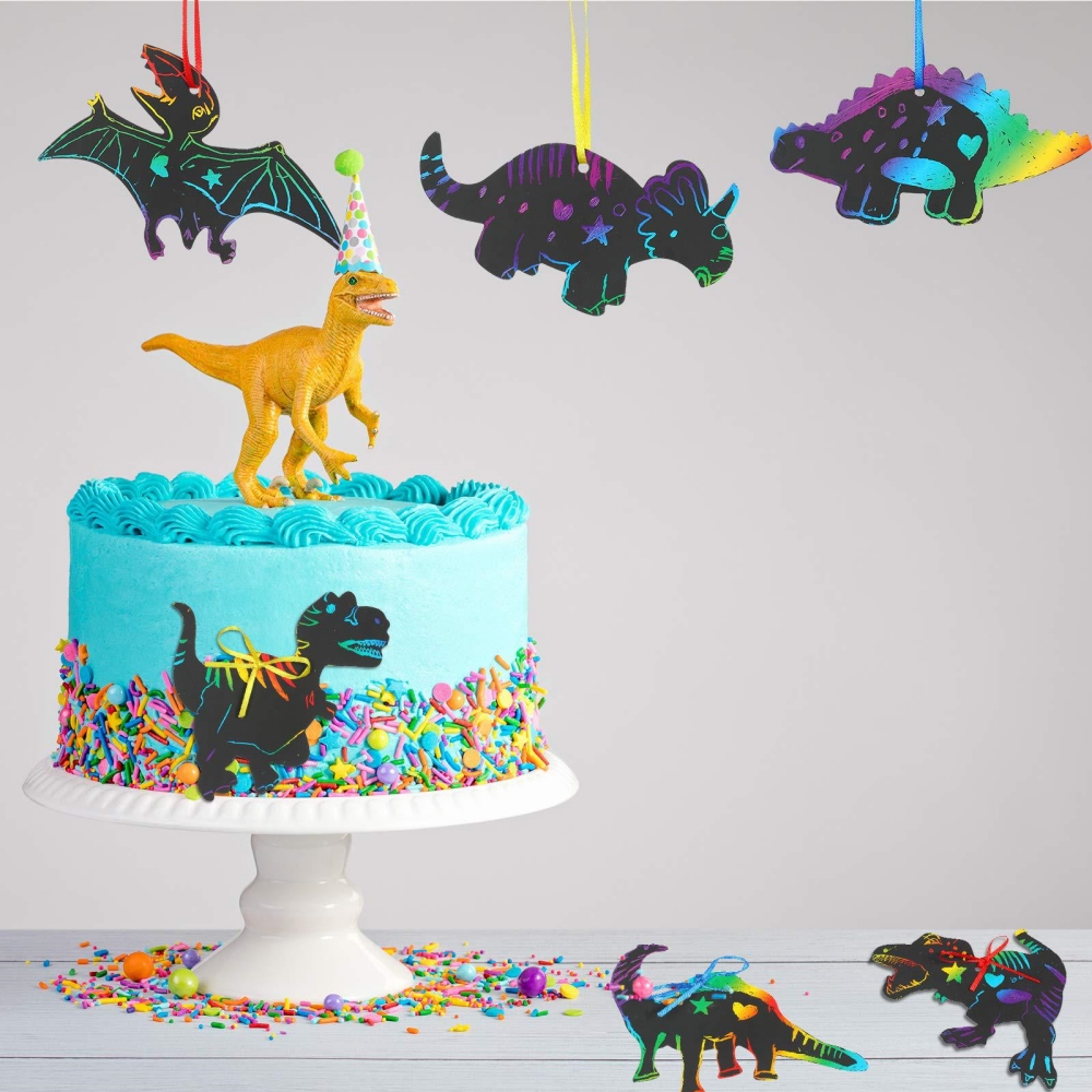 12Pcs Cartoon Dinosaur Scratch - огляд і ціна Art Craft Dinosaur