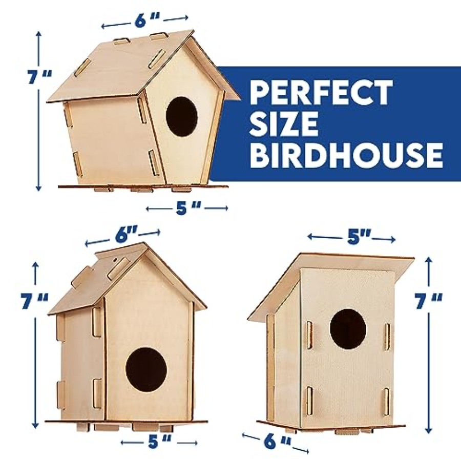 Kit - Unfinished Wood Bird Hou - огляд і ціна Art Craft & Architecture