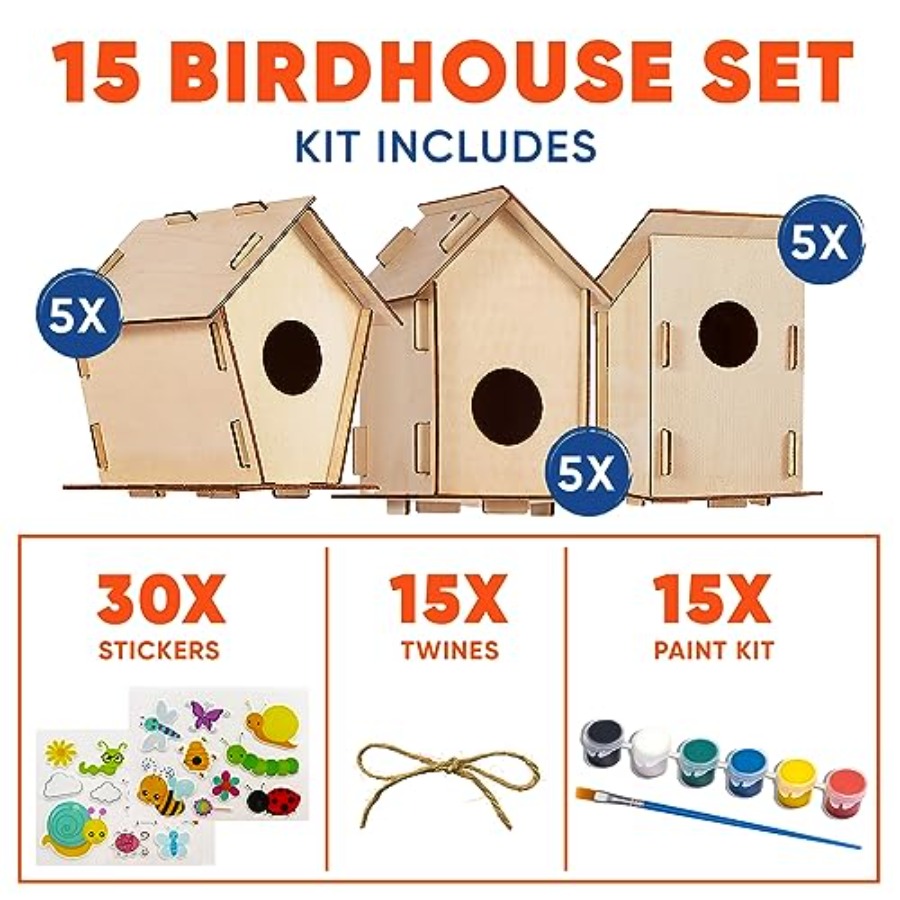 Kit - Unfinished Wood Bird Hou - огляд і ціна Art Craft & Architecture