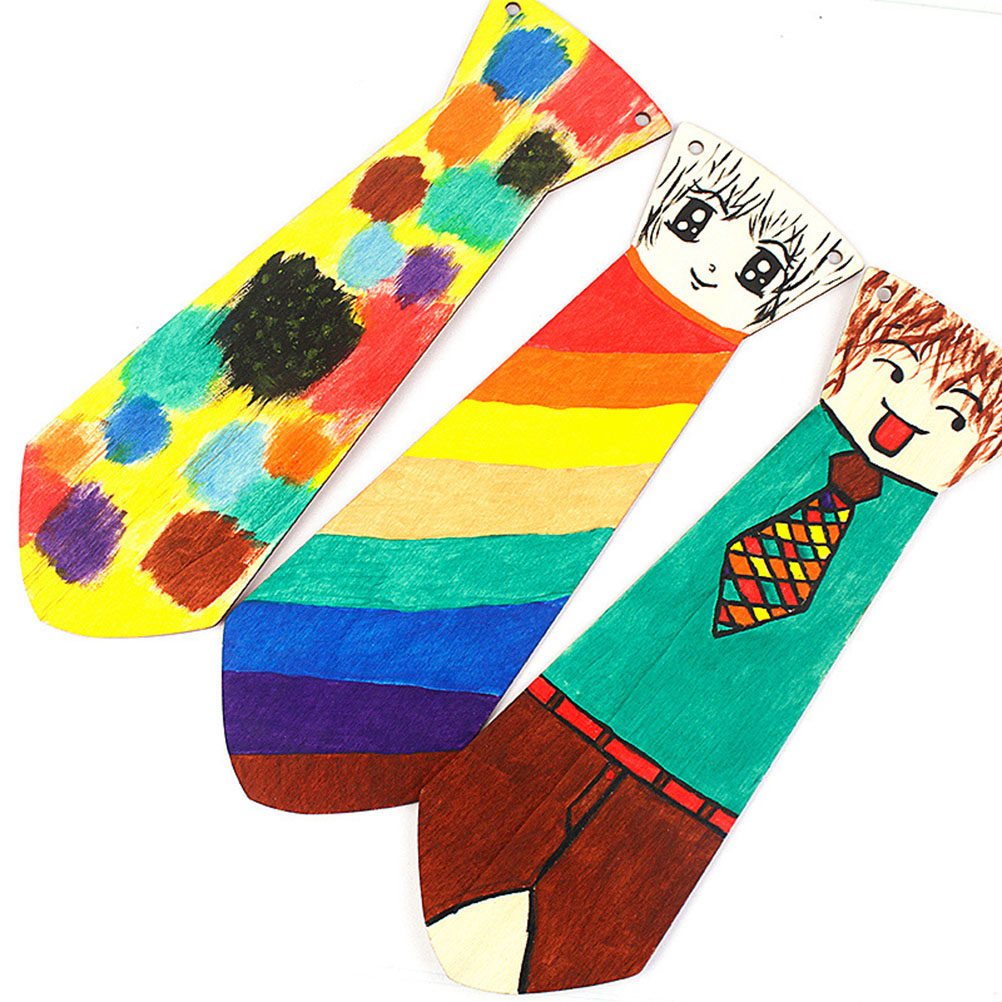 5Pcs Wooden Necktie Fathers Da - огляд і ціна Art And Craft For Father'S Day