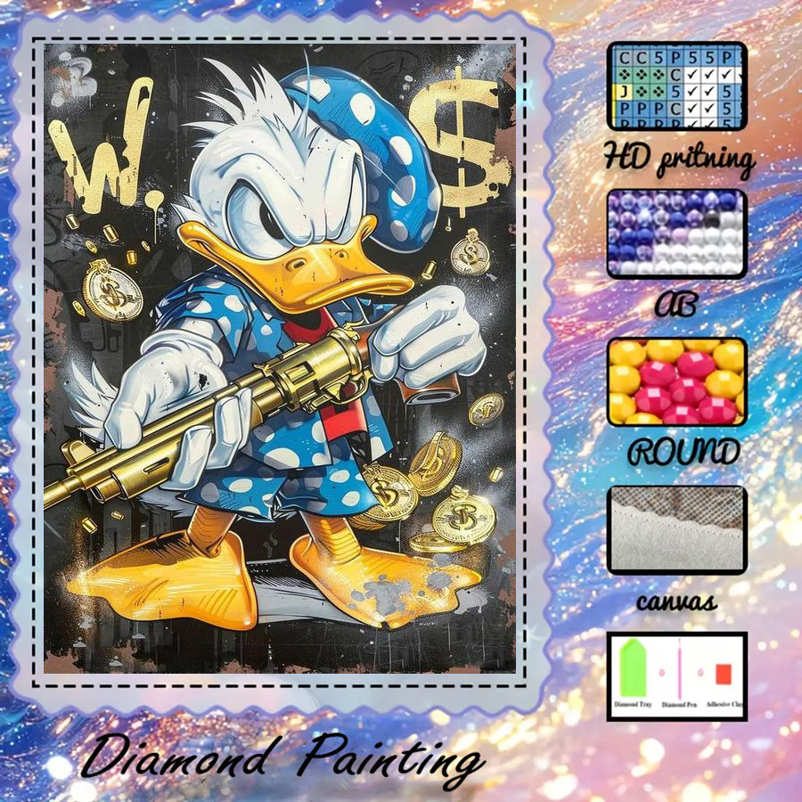 1 piece - Potdemiel-5D-DIY - F - огляд і ціна Art Craft Duck