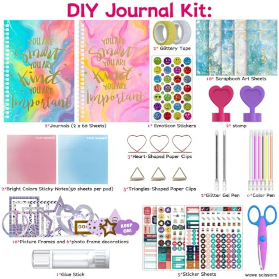 2-Pack DIY Journal Kit for Gir - огляд і ціна Art Craft Ideas For Kids