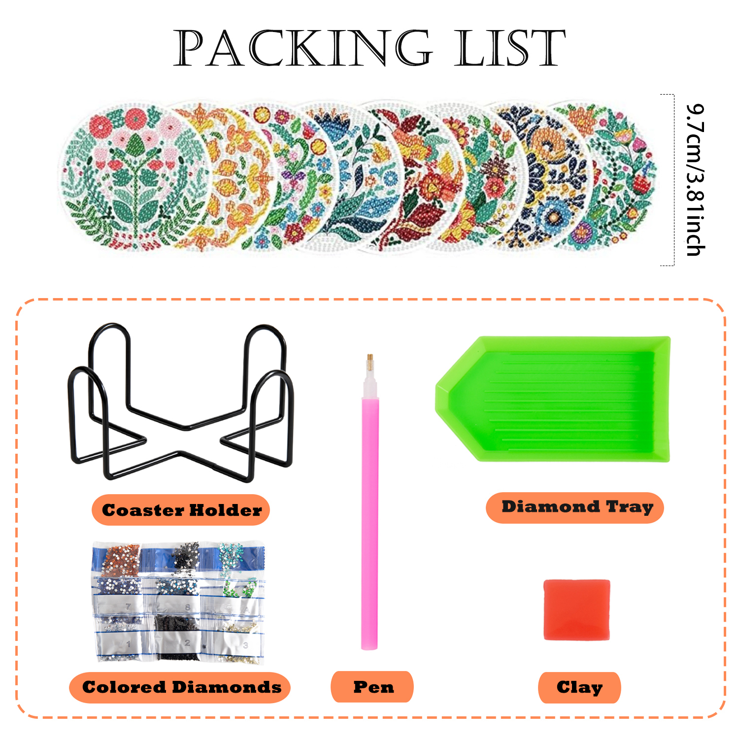8-piece set/Diamond painting c - огляд і ціна Diamond Painting Kit