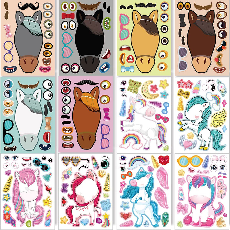 12/24 Sheets Make a Face Stick - огляд і ціна Art And Craft Zoo Animals