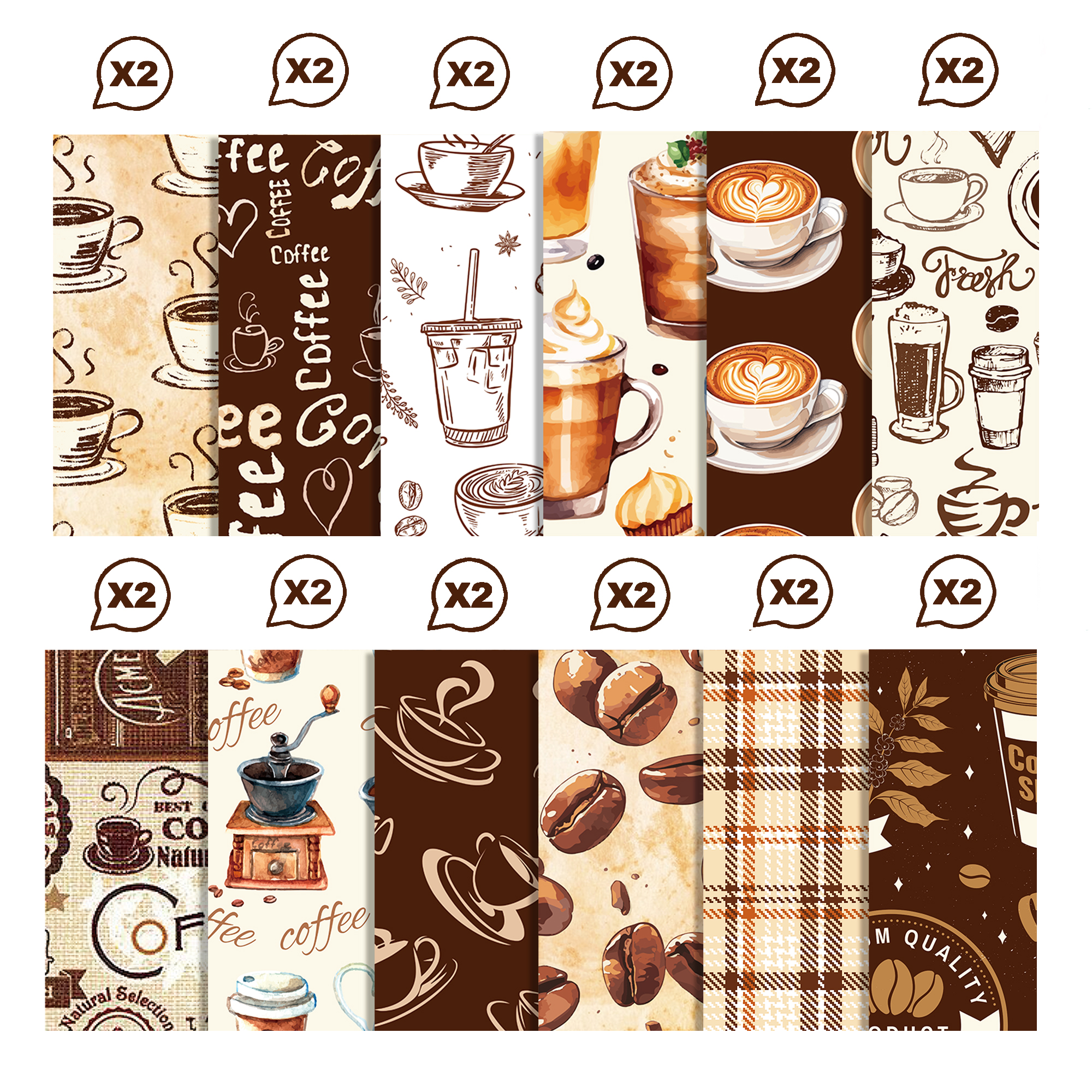 Vintage Coffee Pattern Washi T - огляд і ціна Art Craft Halloween