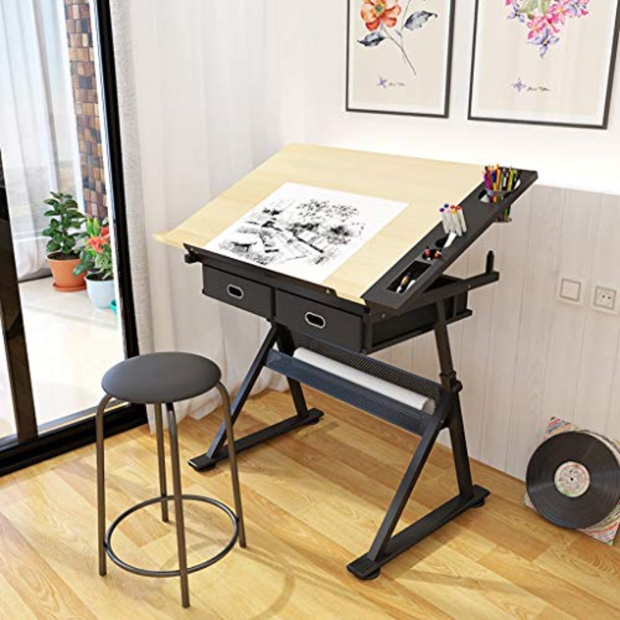 Drafting Table with Storage He - огляд і ціна Art Craft & Architecture