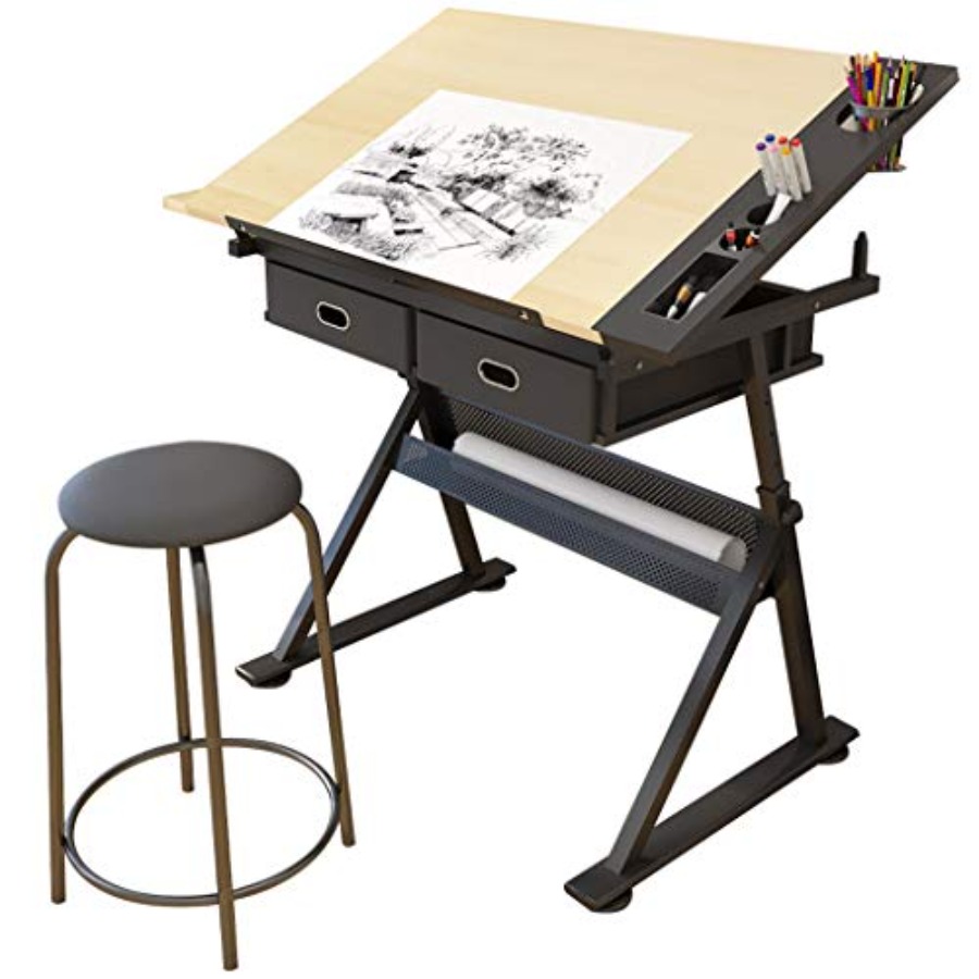 Drafting Table with Storage He - огляд і ціна Art Craft & Architecture