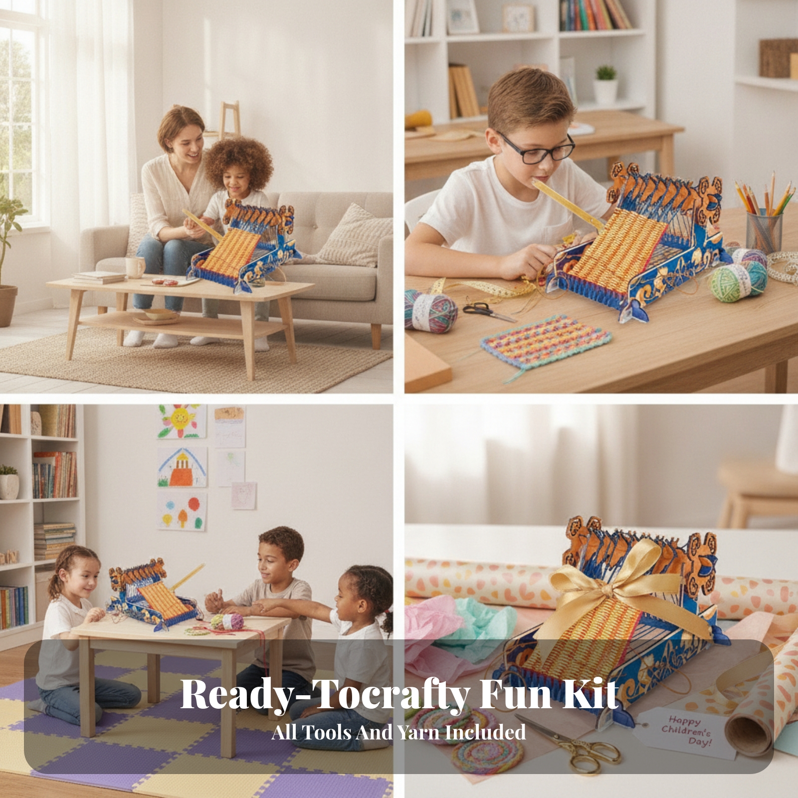 Hand-Crank Loom Kit Slotted Wo - огляд і ціна Loom Weaving Frame