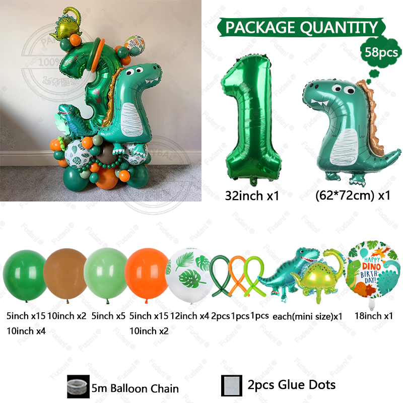 58pcs Carton Green Dinosaur Ba - огляд і ціна Art Craft Dinosaur
