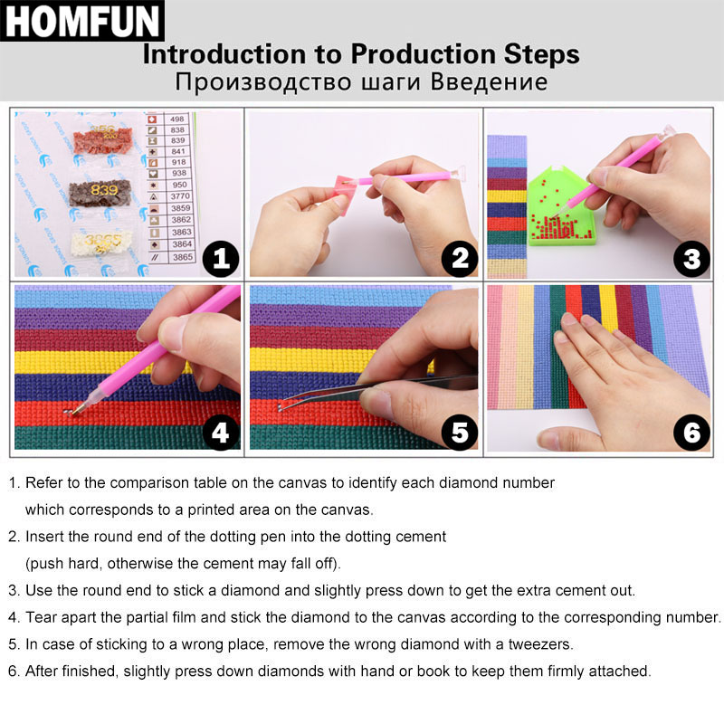 HOMFUN Full Square/Round Drill - огляд і ціна Art Craft Duck