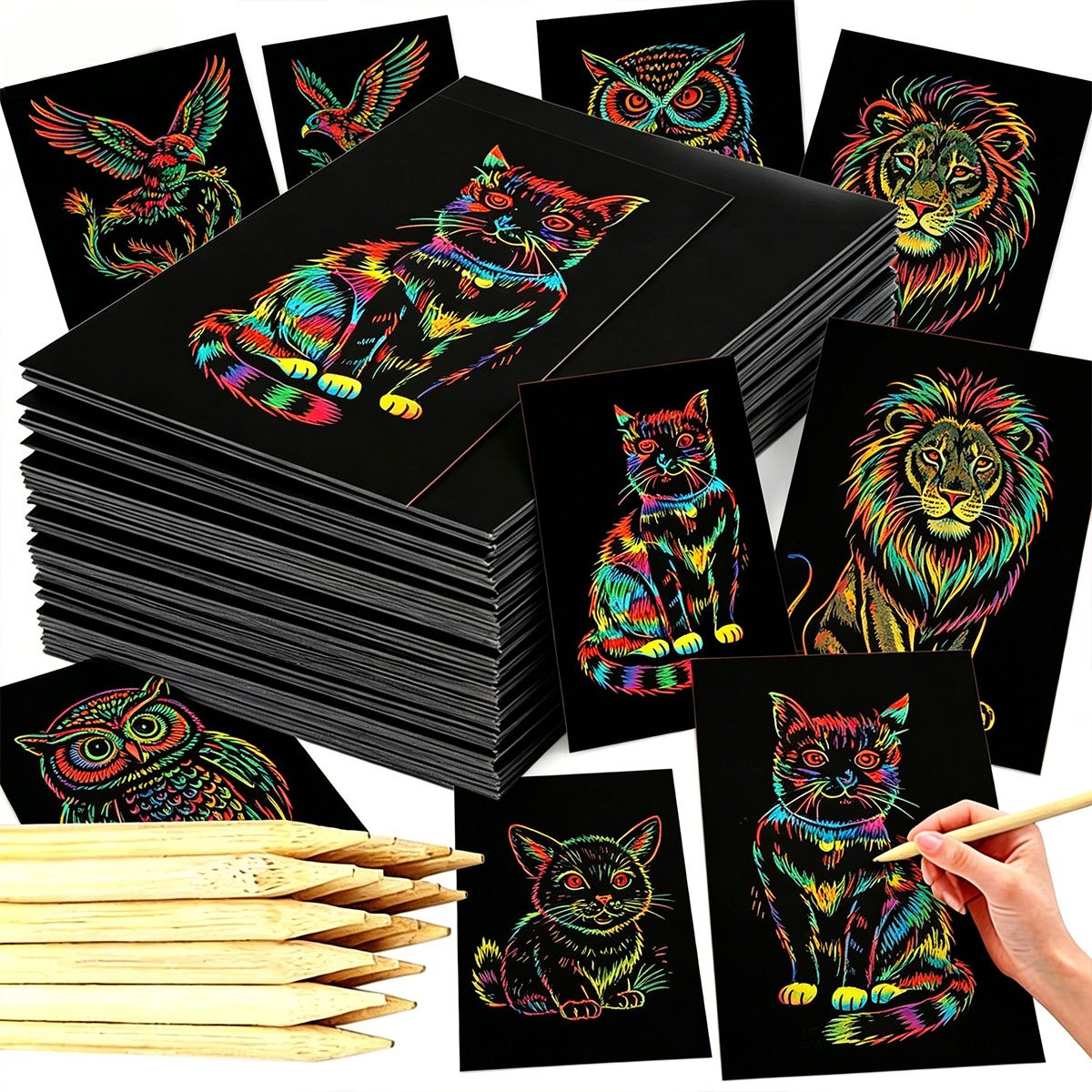 40Pcs 16K/32K Magic Scratch Pa - огляд і ціна Art Craft Halloween