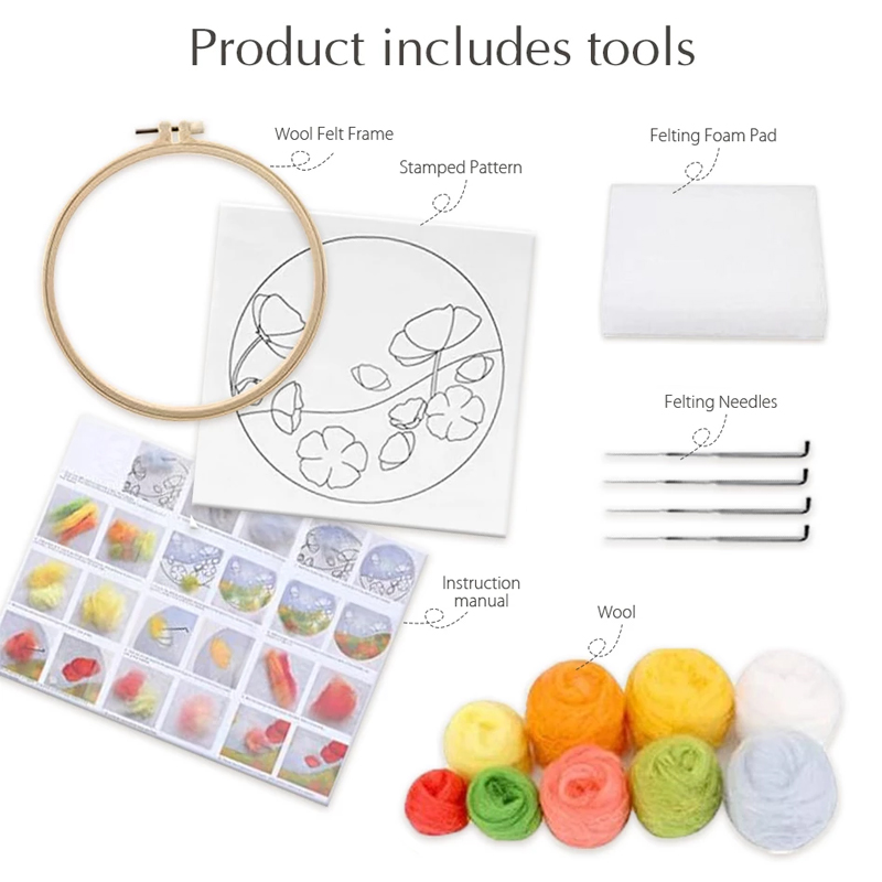 DIY Wool Embroidery Kit Creati - огляд і ціна Art Craft Ideas For Kids