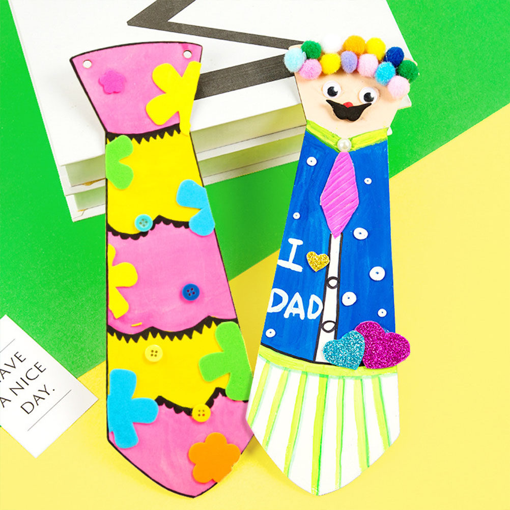 5Pcs Wooden Necktie Hand Paint - огляд і ціна Art And Craft For Father'S Day