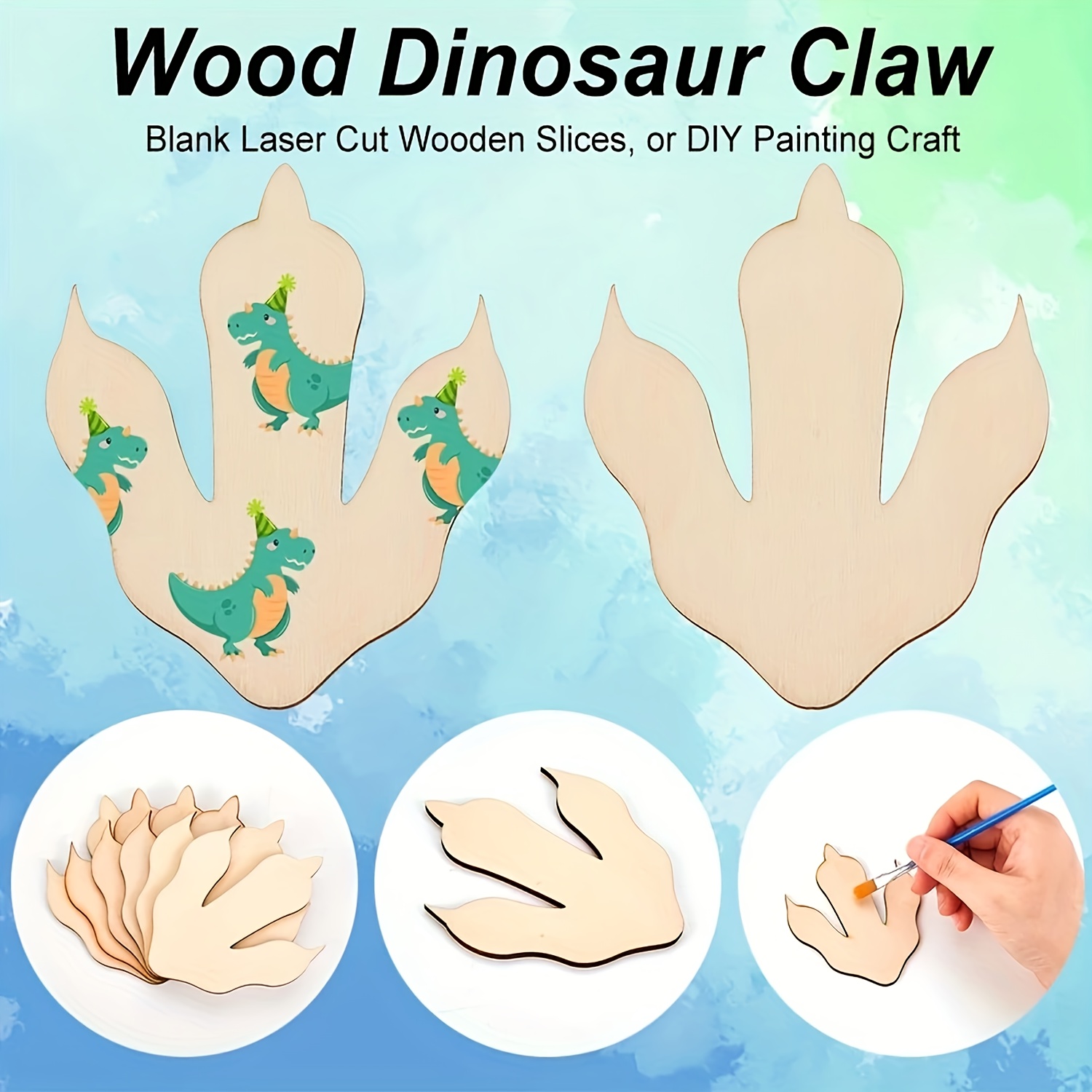10/20 Pieces Wooden Dinosaur F - огляд і ціна Art Craft Dinosaur