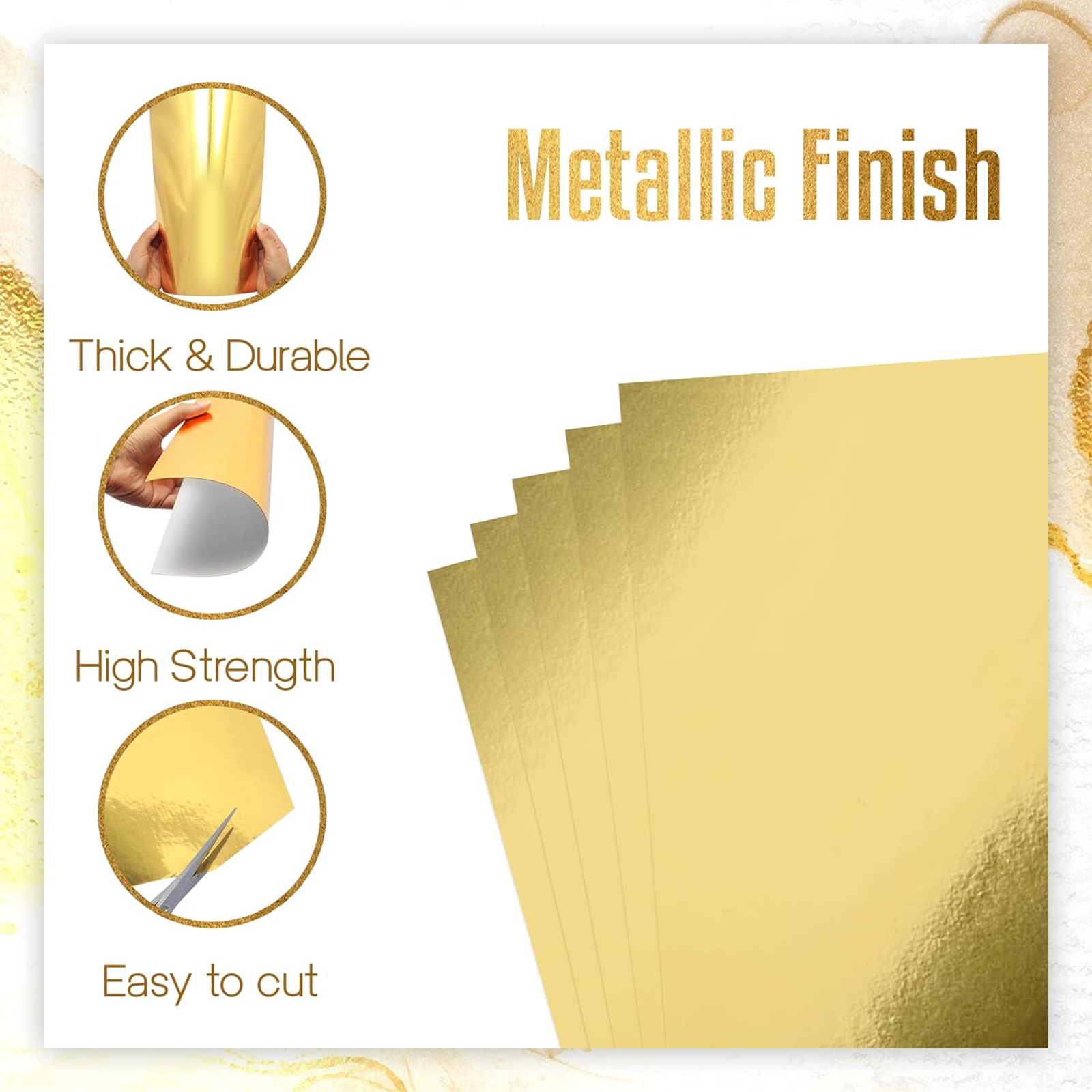 10 Sheets A4 Size Metallic Gol - огляд і ціна Art Craft Paper