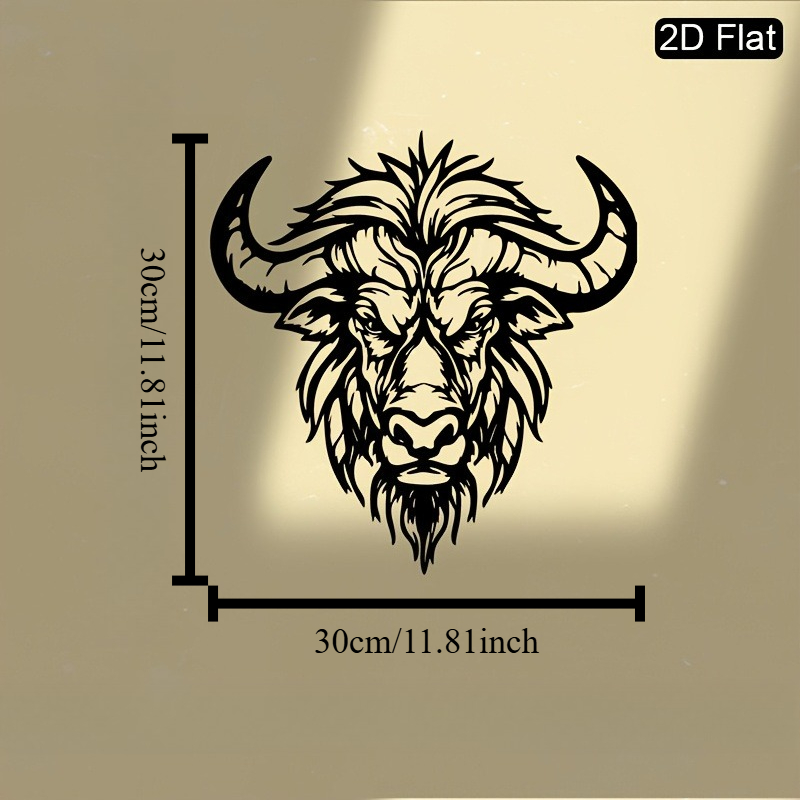 1Pcs Metal Buffalo Head Wall S - огляд і ціна Art And Craft For Father'S Day