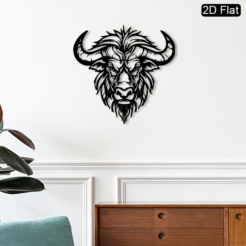 1Pcs Metal Buffalo Head Wall S - огляд і ціна Art And Craft For Father'S Day