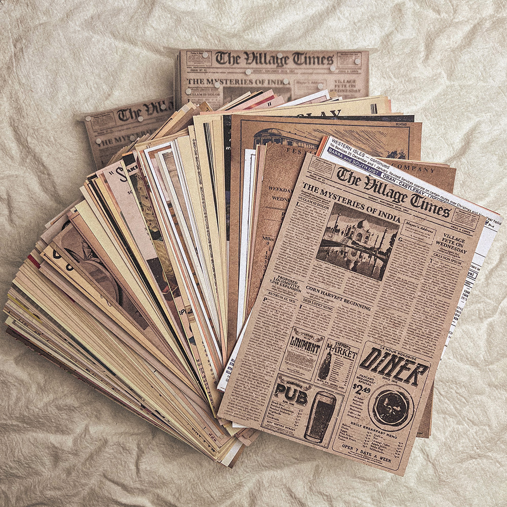 118Pcs Vintage Old Newspaper C - огляд і ціна Art Craft Halloween