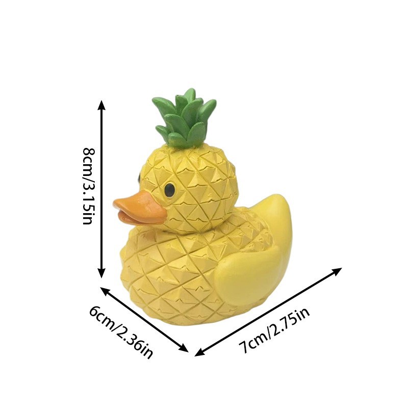 Pineapple Duck Resin Figurine, - огляд і ціна Art Craft Duck