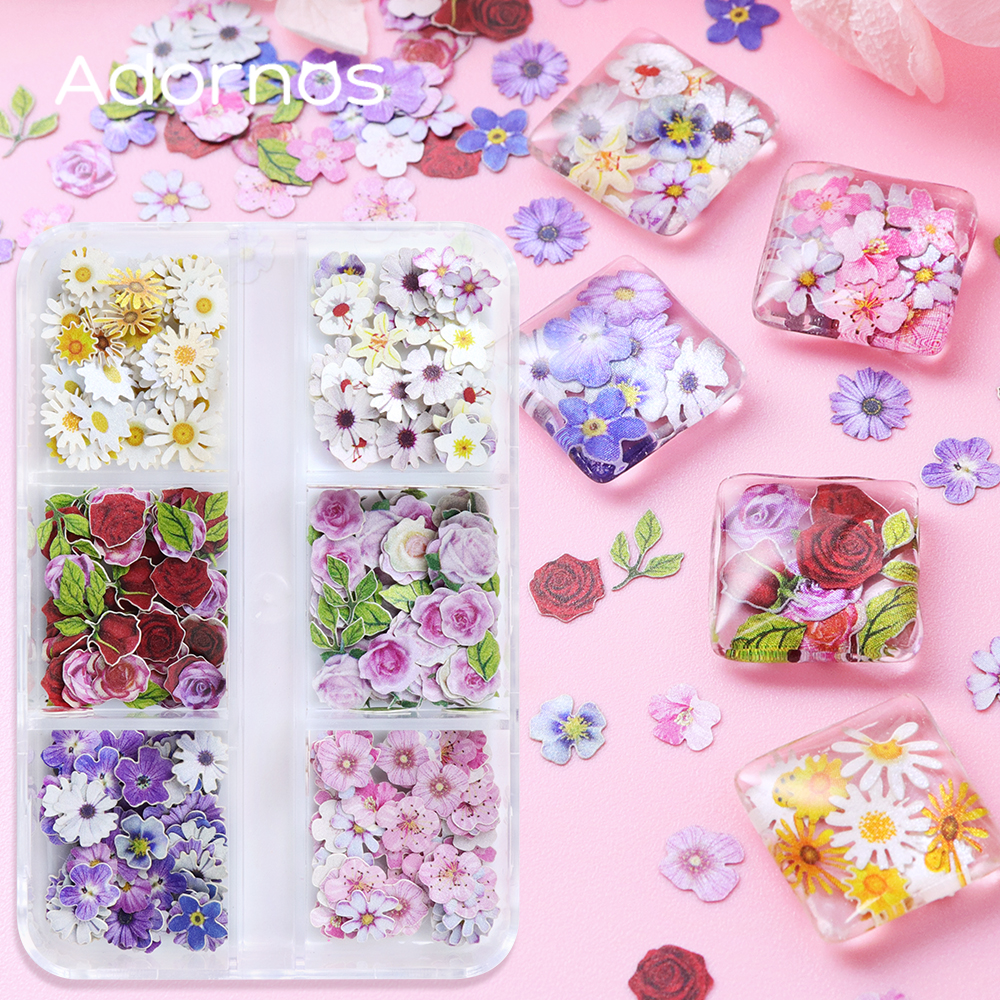 6 Grids Flowers Wood Pulp Chip - огляд і ціна Art Craft Leaves