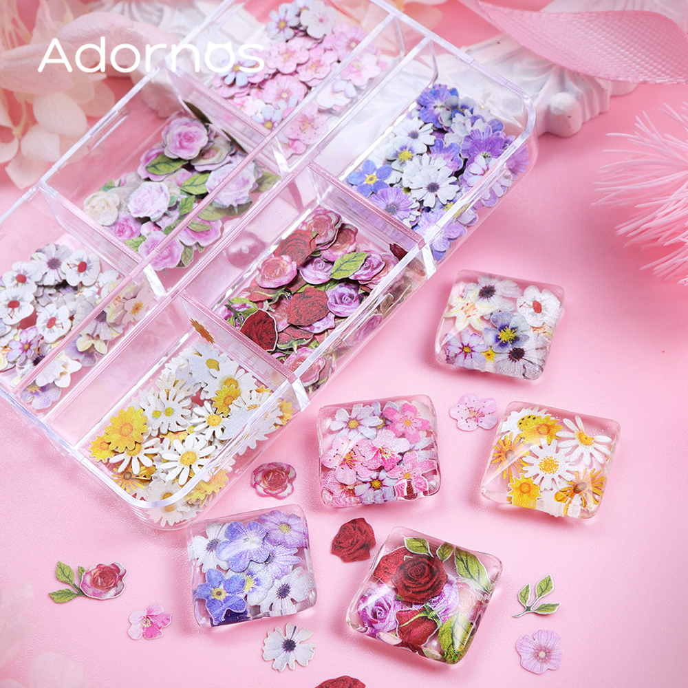 6 Grids Flowers Wood Pulp Chip - огляд і ціна Art Craft Leaves