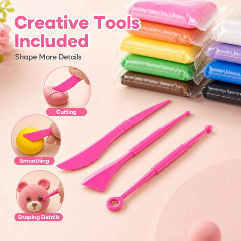 Air Dry Modeling Clay Kit Soft - огляд і ціна Air Dry Clay