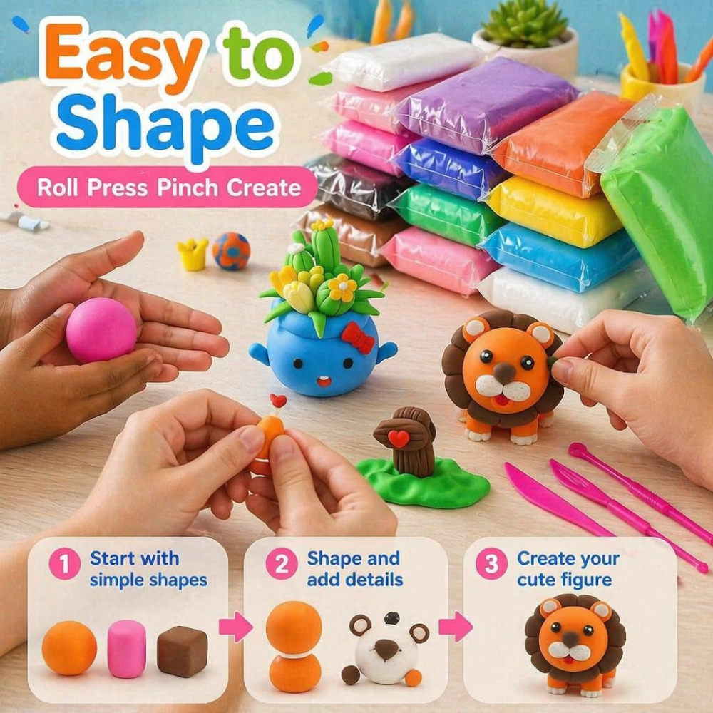 Air Dry Modeling Clay Kit Soft - огляд і ціна Air Dry Clay