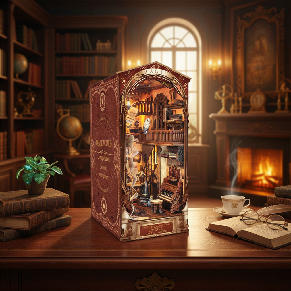 OUZEY 3D Wooden Book Nook DIY  - огляд і ціна Art Craft Books