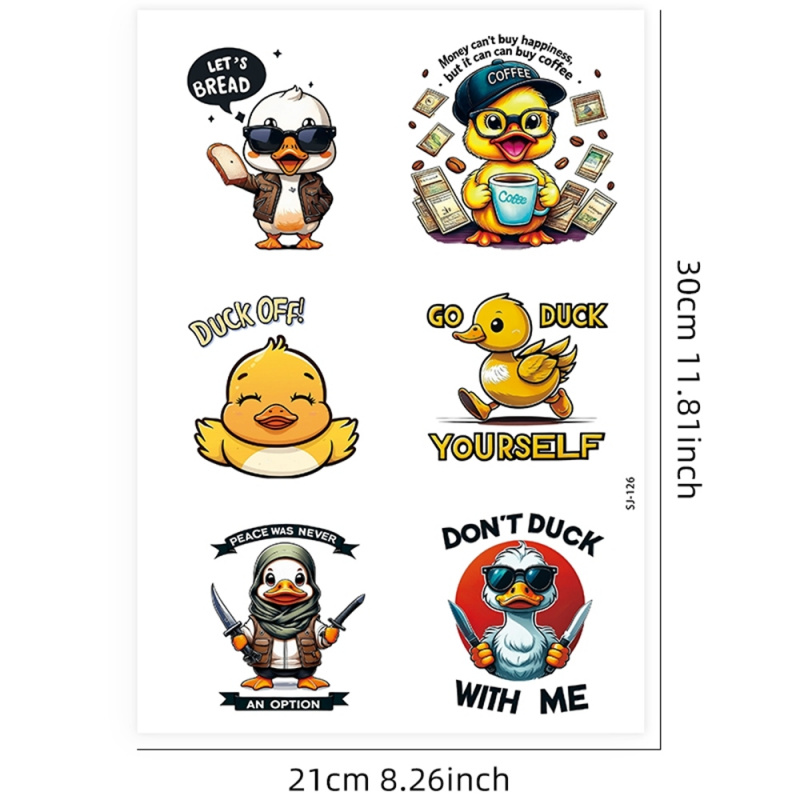 6pcs Cute Funny Cool Yellow Du - огляд і ціна Art Craft Duck