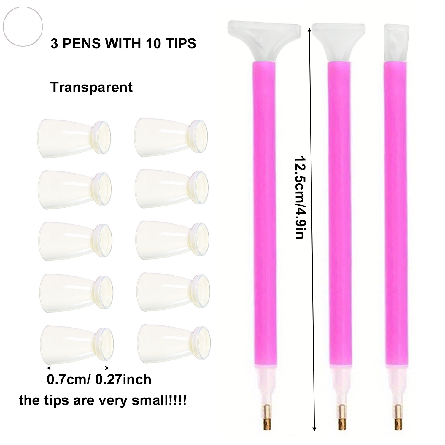 10 Silicone Tips & 3 Pens Diam - огляд і ціна Diamond Painting Kit