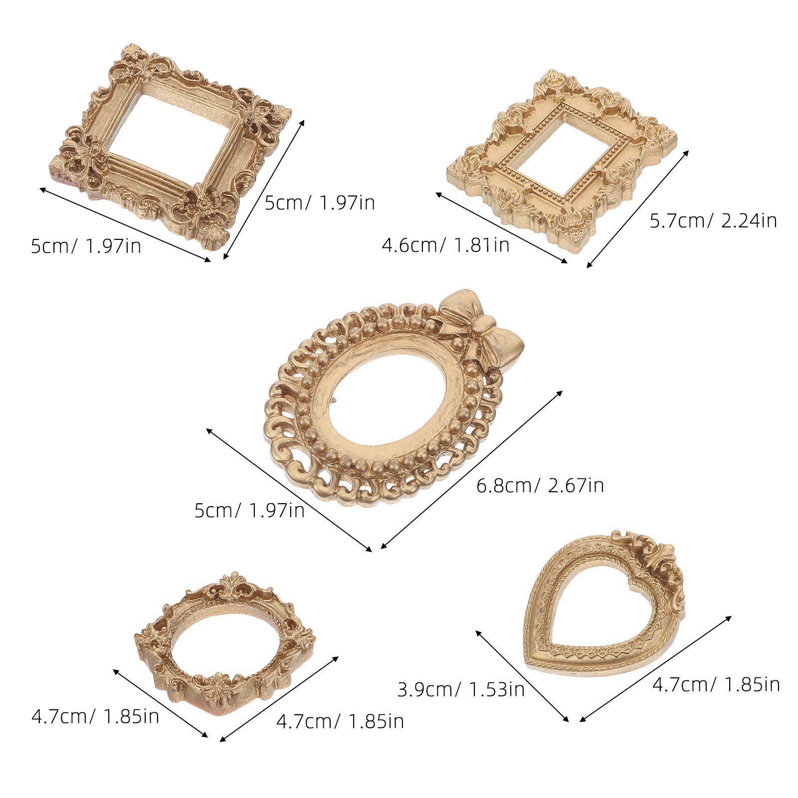 10Pcs Vintage Mini Gold Pictur - огляд і ціна Art Craft Gallery